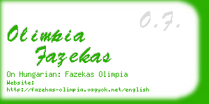 olimpia fazekas business card